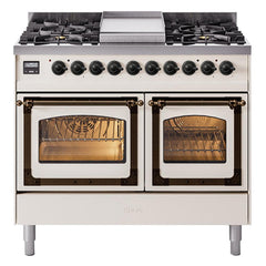 ILVE Nostalgie II Noblesse 40" Dual Fuel Range with 6 Burners Triple Glass Door - UND40FNMP - The Home Selection