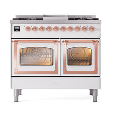 ILVE Nostalgie II Noblesse 40" Dual Fuel Range with 6 Burners Triple Glass Door - UND40FNMP - The Home Selection