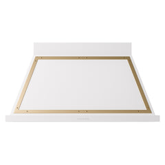 ILVE Nostalgie II Noblesse 48 Inch Wall Mount Range Hood Antique White 600 CFM LED Retro Style - UANB48 - The Home Selection