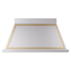 ILVE Nostalgie II Noblesse 48 Inch Wall Mount Range Hood Antique White 600 CFM LED Retro Style - UANB48 - The Home Selection