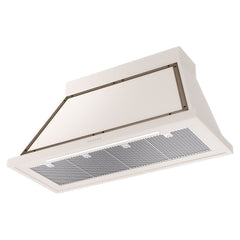 ILVE Nostalgie II Noblesse 48 Inch Wall Mount Range Hood Antique White 600 CFM LED Retro Style - UANB48 - The Home Selection