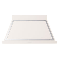 ILVE Nostalgie II Noblesse 48 Inch Wall Mount Range Hood Antique White 600 CFM LED Retro Style - UANB48 - The Home Selection