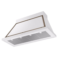 ILVE Nostalgie II Noblesse 48 Inch Wall Mount Range Hood Antique White 600 CFM LED Retro Style - UANB48 - The Home Selection