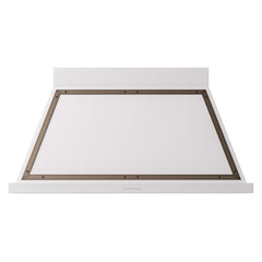 ILVE Nostalgie II Noblesse 48 Inch Wall Mount Range Hood Antique White 600 CFM LED Retro Style - UANB48 - The Home Selection