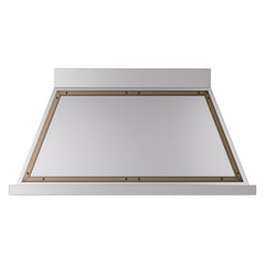 ILVE Nostalgie II Noblesse 48 Inch Wall Mount Range Hood Antique White 600 CFM LED Retro Style - UANB48 - The Home Selection