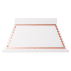 ILVE Nostalgie II Noblesse 48 Inch Wall Mount Range Hood Antique White 600 CFM LED Retro Style - UANB48 - The Home Selection