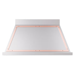 ILVE Nostalgie II Noblesse 48 Inch Wall Mount Range Hood Antique White 600 CFM LED Retro Style - UANB48 - The Home Selection