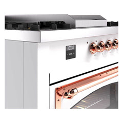 ILVE Nostalgie II Noblesse 60" Dual Fuel Range 7 Sealed Burners + Griddle + French Top,Triple Glass Door - UN60FSNMP - The Home Selection