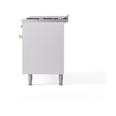 ILVE Nostalgie II Noblesse 60″ Dual Fuel Range 9 Sealed Burners + Griddle, Solid Door - UN60FQNMP - The Home Selection