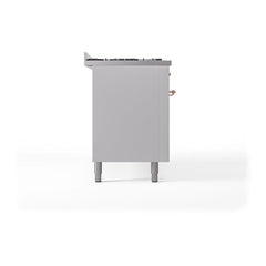 ILVE Nostalgie II Noblesse 60″ Dual Fuel Range 9 Sealed Burners + Griddle, Solid Door - UN60FQNMP - The Home Selection