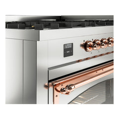 ILVE Nostalgie II Noblesse 60 inch Dual Fuel Range 9 Sealed Burners + Griddle, Triple Glass Door - UN60FNMP - The Home Selection