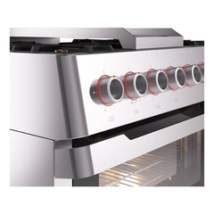 ILVE Panoramagic 36″ Dual Fuel Range with 6 Burners & Griddle - UPM09FDS3SS - The Home Selection