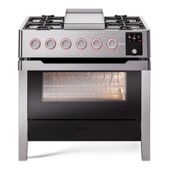 ILVE Panoramagic 36″ Dual Fuel Range with 6 Burners & Griddle - UPM09FDS3SS - The Home Selection