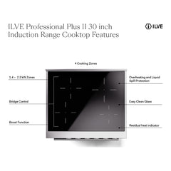 ILVE Professional Plus II 30″ Induction Range - UPI304 - The Home Selection