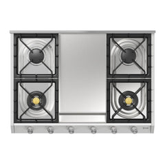 ILVE Professional Plus II 36" Built-In Cooktop with 4 Burners & Griddle – Stainless Steel - UHCP965FSS - The Home Selection