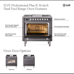 ILVE Professional Plus II 36" Dual Fuel Range - UP36F - The Home Selection