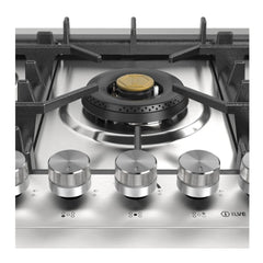 ILVE Professional Plus II 36 inch Built-In Gas Cooktop with Total Black Brass Burners, in Stainless Steel - UHCPT95 - The Home Selection