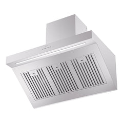 ILVE Professional Plus II 36 Inch Stainless Steel Wall Mount Range Hood 600 CFM 4 Speed LED Lighting - UAGQ36SS - The Home Selection