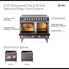 ILVE Professional Plus Ii 40 Inch Induction Range - UPDI406Q - The Home Selection