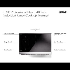ILVE Professional Plus Ii 40 Inch Induction Range - UPDI406Q - The Home Selection