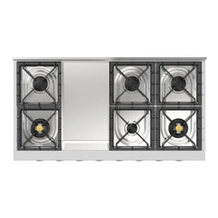 ILVE Professional Plus II 48" Built-In Rangetop with 6 Burners & Griddle – Stainless Steel - UHCP48FSS - The Home Selection