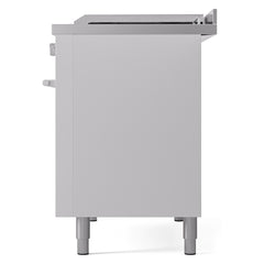 ILVE Professional Plus II 48" Dual Fuel Range 5 Sealed Burners + Griddle + French Top - UP48FS - The Home Selection