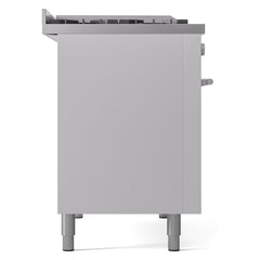 ILVE Professional Plus II 48" Dual Fuel Range 5 Sealed Burners + Griddle + French Top - UP48FS - The Home Selection