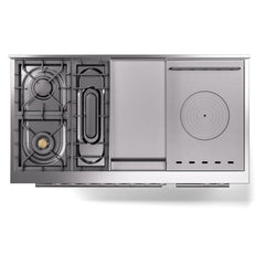 ILVE Professional Plus II 48" Dual Fuel Range 5 Sealed Burners + Griddle + French Top - UP48FS - The Home Selection