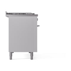 ILVE Professional Plus II 48" Dual Fuel Range 5 Sealed Burners + Griddle + French Top - UP48FS - The Home Selection