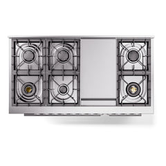 ILVE Professional Plus II 48" Dual Fuel Range 8 Sealed Burners + Griddle - UP48F - The Home Selection