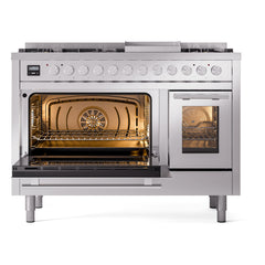 ILVE Professional Plus II 48" Dual Fuel Range 8 Sealed Burners + Griddle - UP48F - The Home Selection