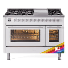 ILVE Professional Plus II 48" Dual Fuel Range 8 Sealed Burners + Griddle - UP48F - The Home Selection