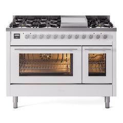 ILVE Professional Plus II 48" Dual Fuel Range 8 Sealed Burners + Griddle - UP48F - The Home Selection