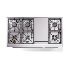 ILVE Professional Plus II 48" Dual Fuel Range 8 Sealed Burners + Griddle - UP48F - The Home Selection