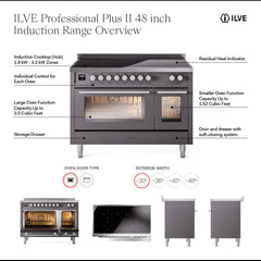 ILVE Professional Plus II 48″ Induction Range - UPI486 - The Home Selection