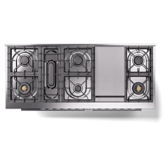 ILVE Professional Plus II 60 Inch Dual Fuel Range – 9 Sealed Burners & Griddle - UP60FQMP - The Home Selection