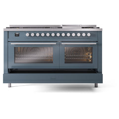 ILVE Professional Plus II 60 Inch Dual Fuel Range – 9 Sealed Burners & Griddle - UP60FQMP - The Home Selection