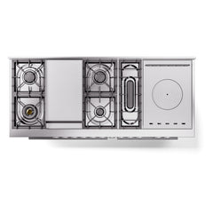 ILVE Professional Plus II 60 Inch Dual Fuel Range with 7 Sealed Burners, Griddle & French Top - UP60FS - The Home Selection