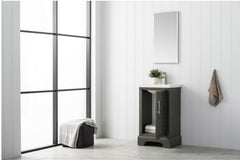 Vanity Art 20-Inch Silver Grey Bathroom Vanity with Ceramic Sink and Top - CVE20