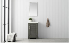 Vanity Art 20-Inch Silver Grey Bathroom Vanity with Ceramic Sink and Top - CVE20