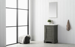 Vanity Art 20-Inch Silver Grey Bathroom Vanity with Ceramic Sink and Top - CVE20