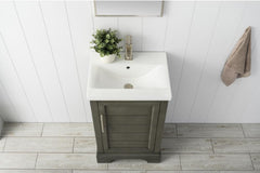 Vanity Art 20-Inch Silver Grey Bathroom Vanity with Ceramic Sink and Top - CVE20