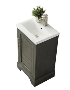 Vanity Art 20-Inch Silver Grey Bathroom Vanity with Ceramic Sink and Top - CVE20
