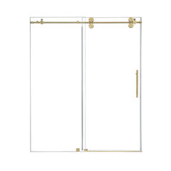 Altair Lazaro 68" W x 78" H Single Sliding Frameless Shower Door with Clear Glass