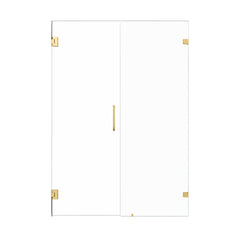 Altair Roisin 52" W x 74" H Frameless Hinged Shower Door with Clear Glass