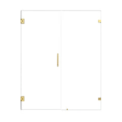 Altair Roisin 60" W x 74" H Frameless Hinged Shower Door with Clear Glass