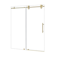 Altair Lazaro 68" W x 78" H Single Sliding Frameless Shower Door with Clear Glass