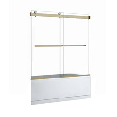 Altair Marcelo 60" W x 58" H By Pass Frameless Tub Door with Clear Glass