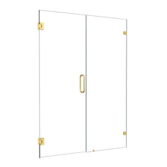 Altair Roisin 52" W x 74" H Frameless Hinged Shower Door with Clear Glass