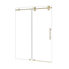 Altair Lazaro 56" W x 78" H Single Sliding Frameless Shower Door with Clear Glass